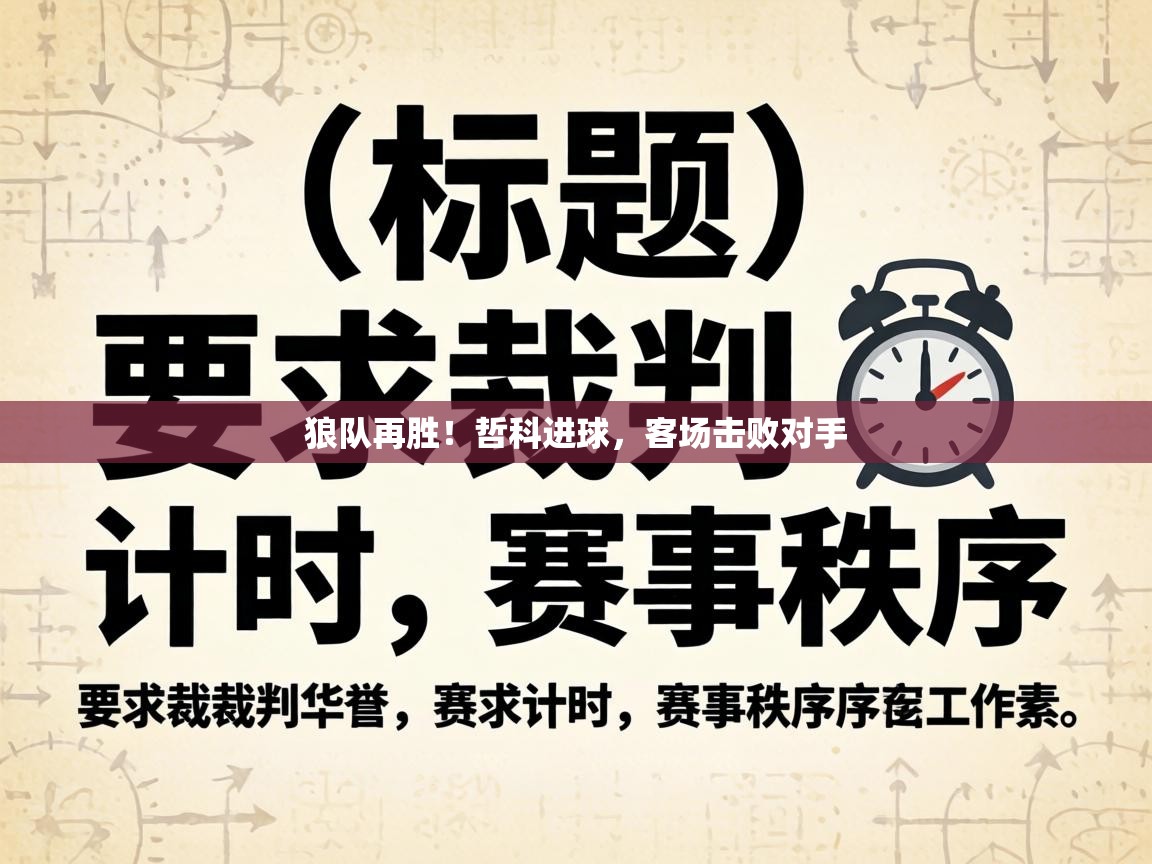狼队再胜！哲科进球，客场击败对手  第1张